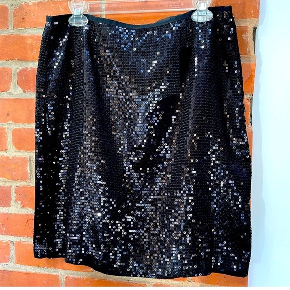 NWT Ann Taylor Black Sequin Skirt, size 10 - Picture 1 of 4